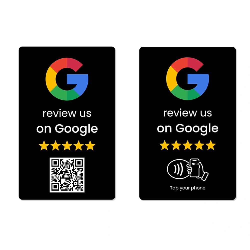 Google Review Card (NFC Tap + QR Code)