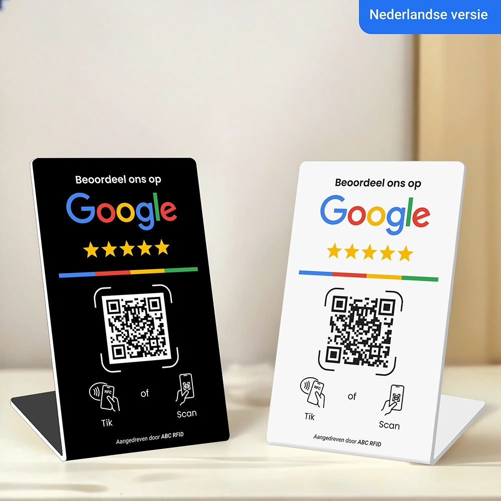 Google Review Stand (NFC Tap + QR Code)