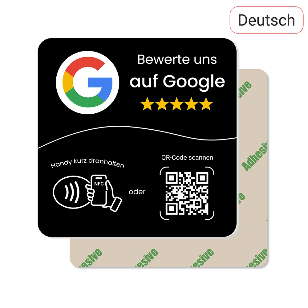 Google Review Card (NFC Tap + QR Code)