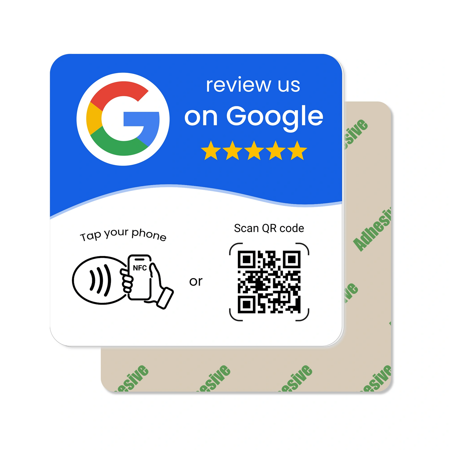 Google Review NFC Plate | PVC