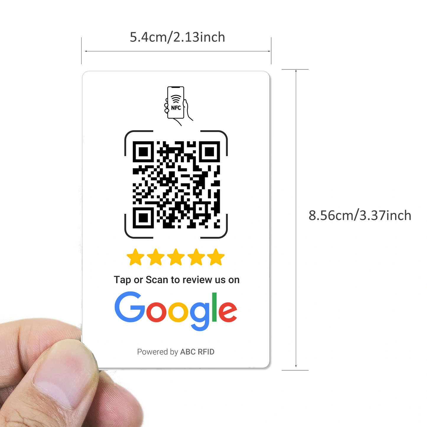 Google Review Card (NFC Tap + QR Code)