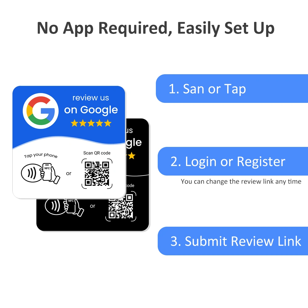 Google Review NFC Plate | PVC