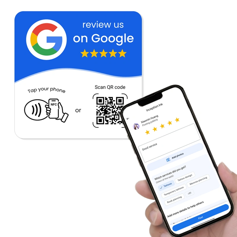 Google Review NFC Plate | PVC